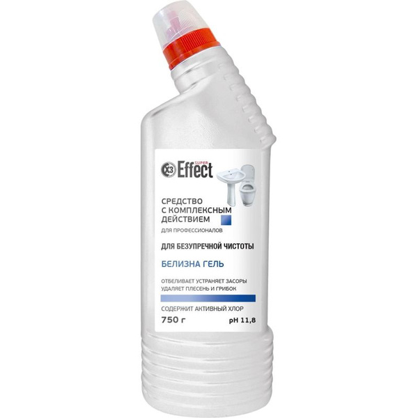 Белизна-гель с комплексным действием Effect Супер, 750 мл (25710, 14 шт/пак)