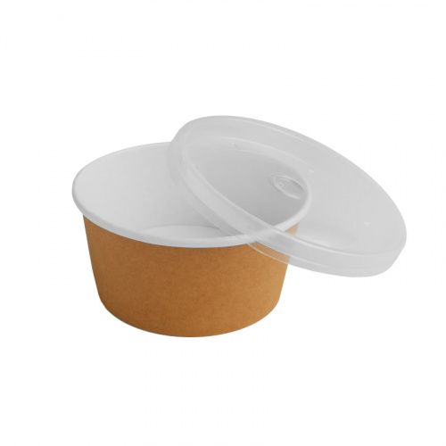 Бумажная креманка/супница «Крафт» (d1-114,d2-92,h-55), 330 мл