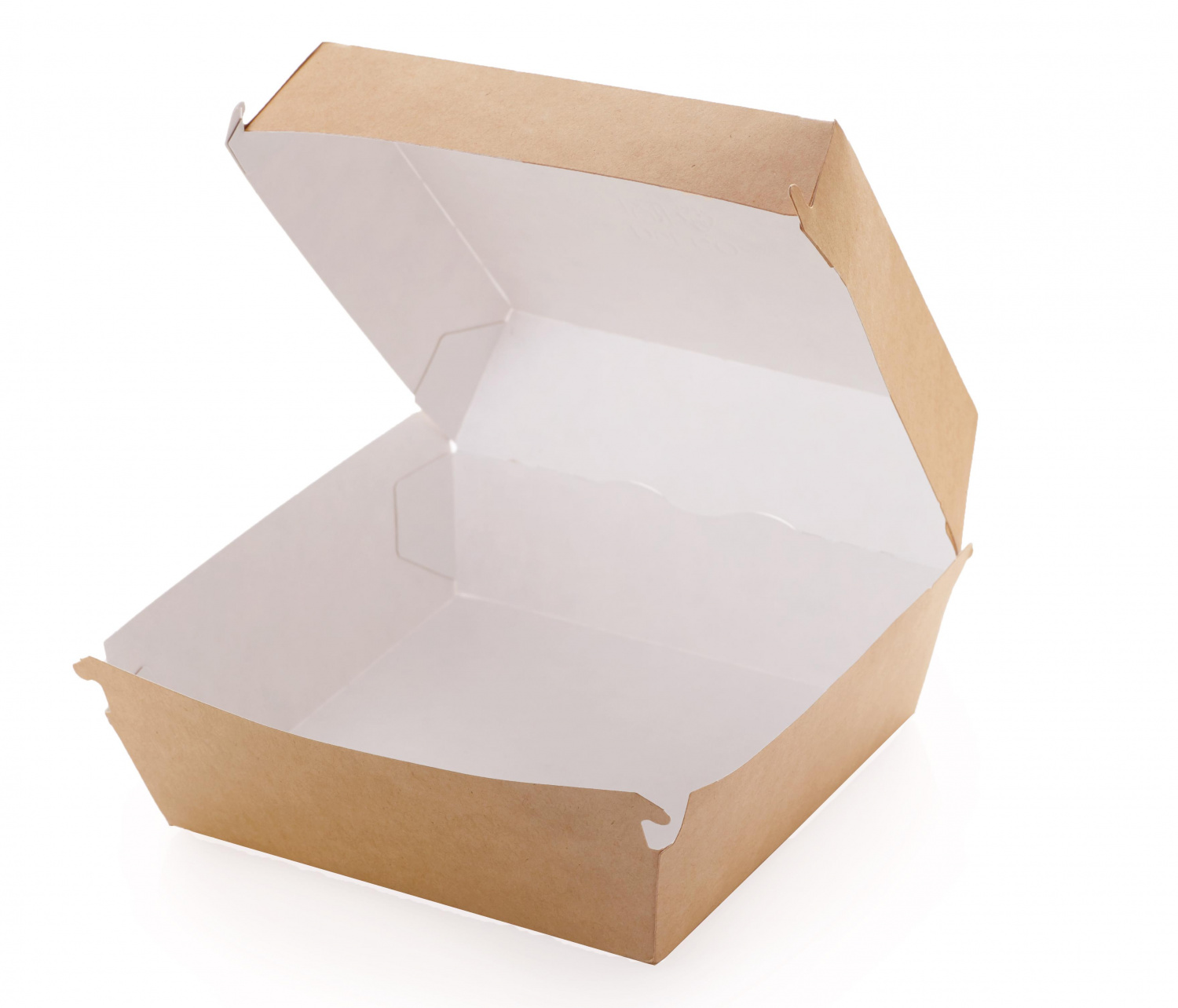 Коробка для бургера DoEco Eco Burger XL, крафт, 112х112х112 мм