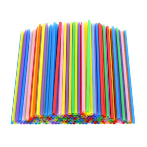 Трубочки для напитков в индивидуальной полиэтиленовой упаковке, 8х240 мм, цветные (250 шт/уп)