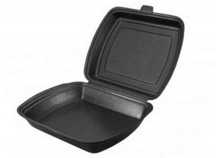 Контейнер для горячих блюд LBE 1 секция чёрный (100шт/уп)