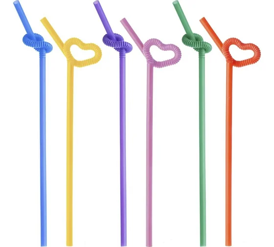 Трубочка для напитков пластиковая Артистик цветная, 6х270 мм, 100 шт/уп