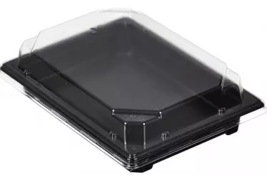 Контейнер для суши ПР-С-19 без крышки, 182х127х50 мм, чёрный