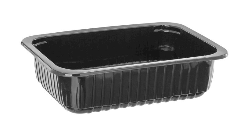 Контейнер под запайку ПП, 187х137х50 мм, 850 мл, чёрный (480 шт/уп)