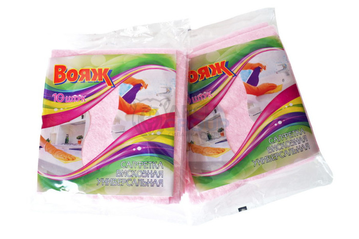 Салфетки вискозные 30х38 см Вояж (10 шт/уп)