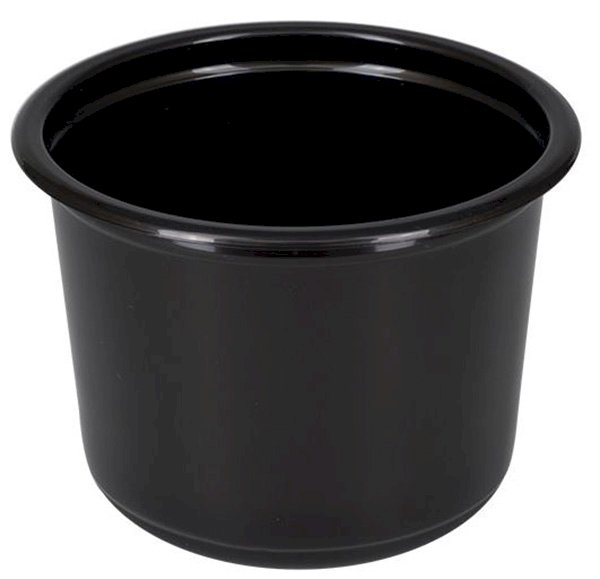 Контейнер круглый Д-Полимер, 500 мл, чёрный, с крышкой (50 шт/уп)