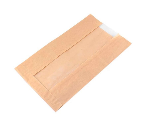 Пакет бумажный с окошком, 140х60х250 мм, крафт (1000 шт/уп) 2