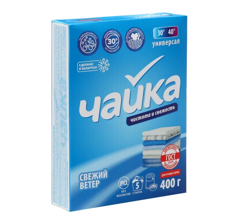 Стиральный порошок Чайка для ручной стирки, 400 г