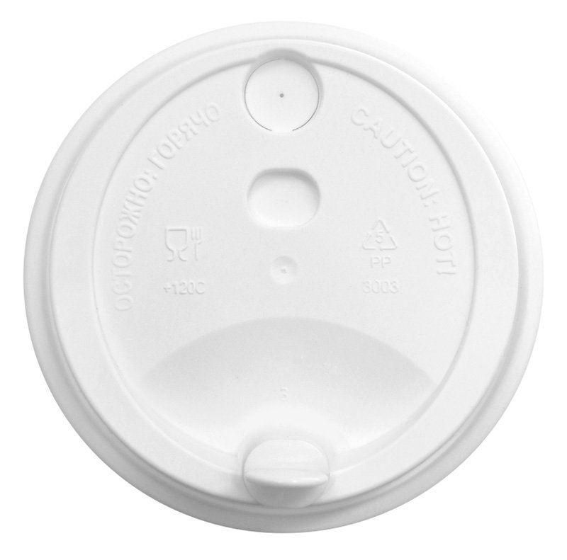 Крышка для бумажного стакана ПОКРОВ белая, тип Е, d=90 (50шт/уп)