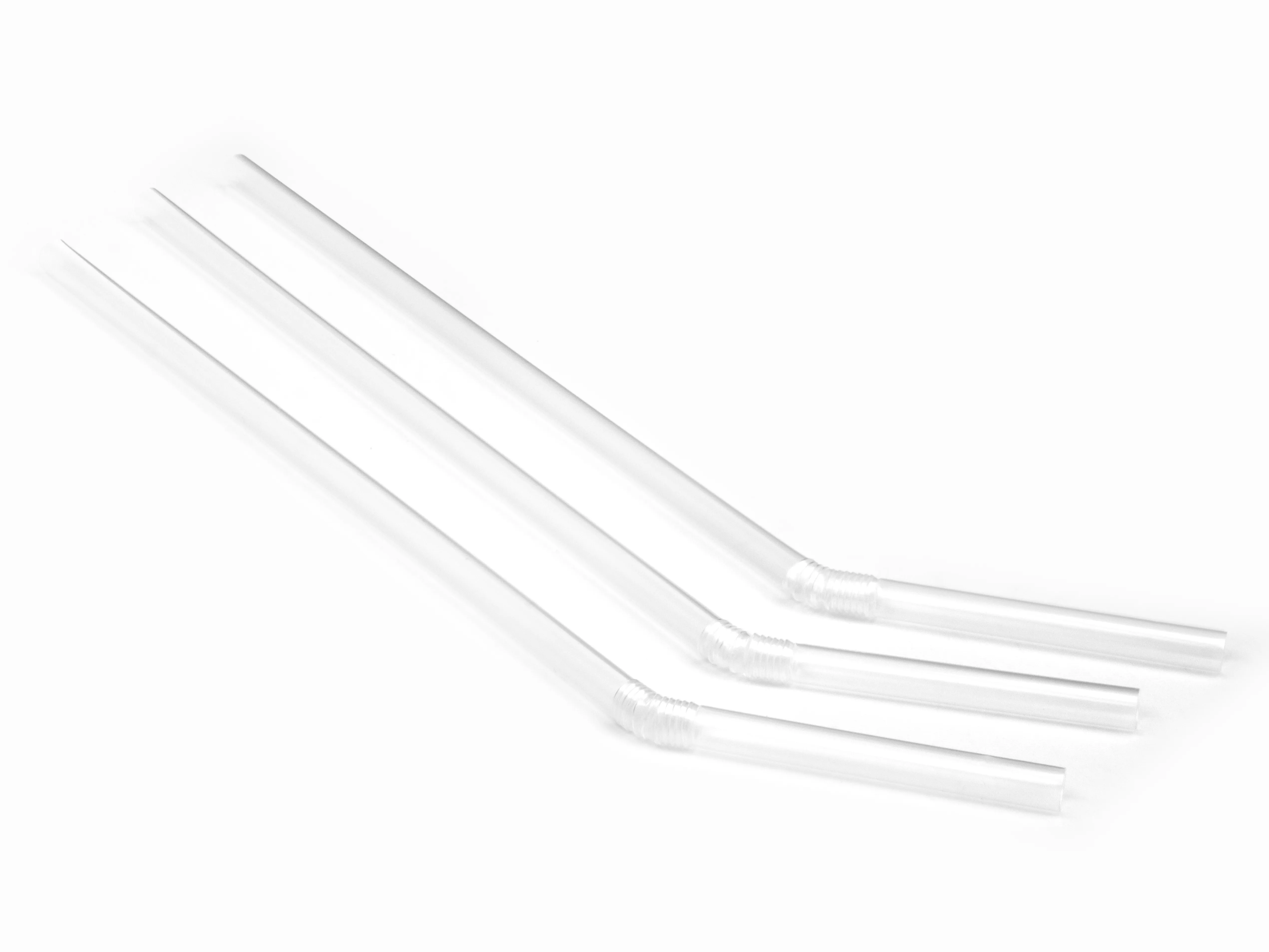Трубочка коктейльная пластиковая, L=21 см, прозрачная (250 шт/уп)