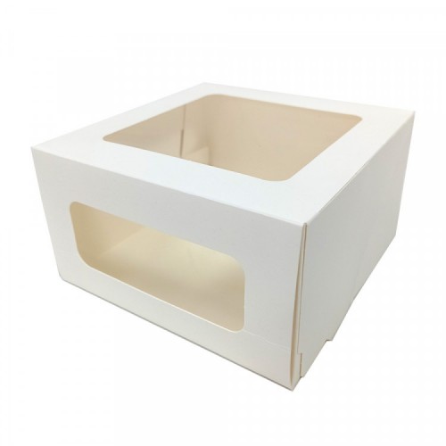 Короб для тортов с окном OSQ Cake Window, 180х180х100 мм, белый